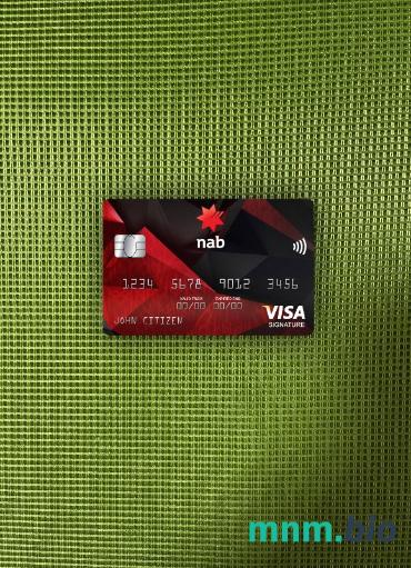 USA NAB bank visa signature card wygląd fotograficzny skan PSD + zdjęcie